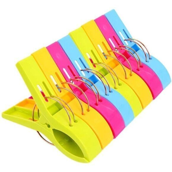 Colorful Beach Towel Clips, Beach Clips, Towel Clips for Beach Chair, Blankets,‎ - Picture 1 of 7